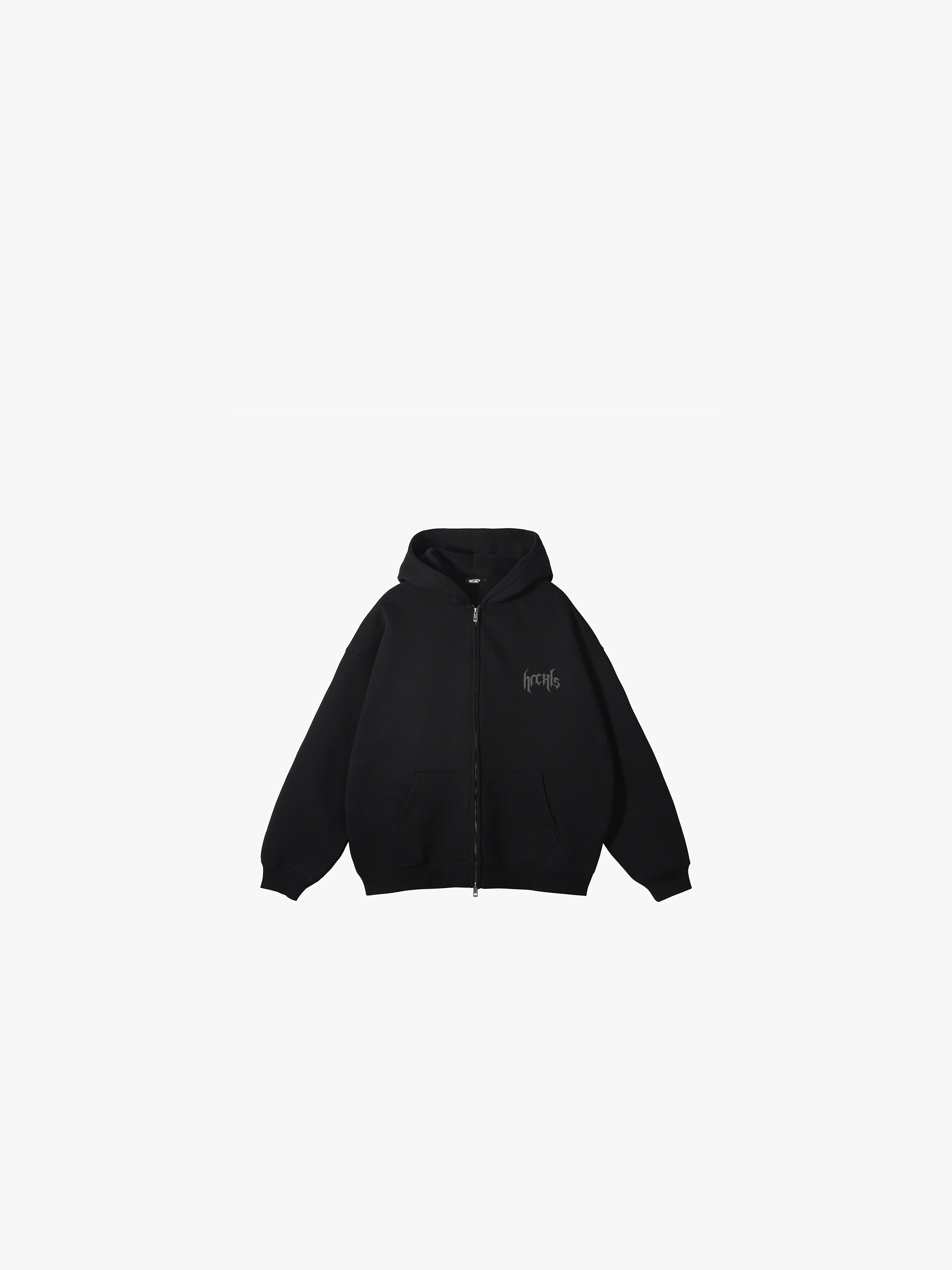 Gothic relaxed zip hoodie